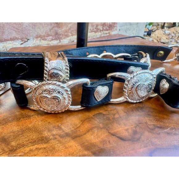 ? Vintage Western Leather Belt – Silver Heart Buckle – Size 32 Billy’s Western main image 4